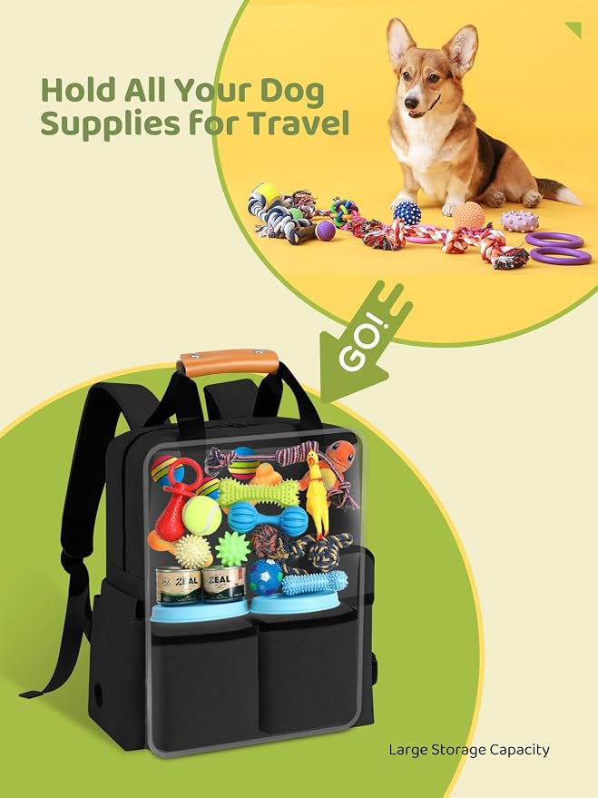 Dog Travel Bag All-in-One Set: DELOMO 25L Airline Approved Dog Travel Backpack - Image 3