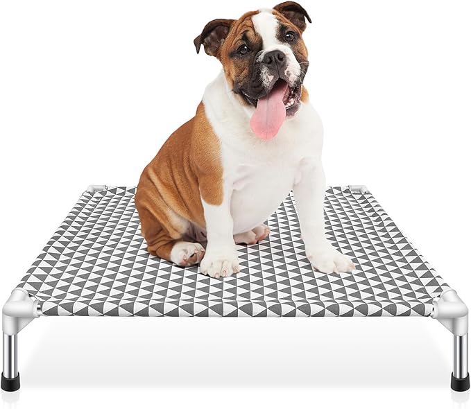 Elevated Outdoor Dog Bed, Medium Size, Cotton Material, Non-Slip Feet, Fits up by KuntrustDirect