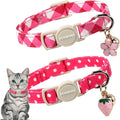 Cat Collar, 2 Pack Cute Cat Collars Breakaway by DOGWONG