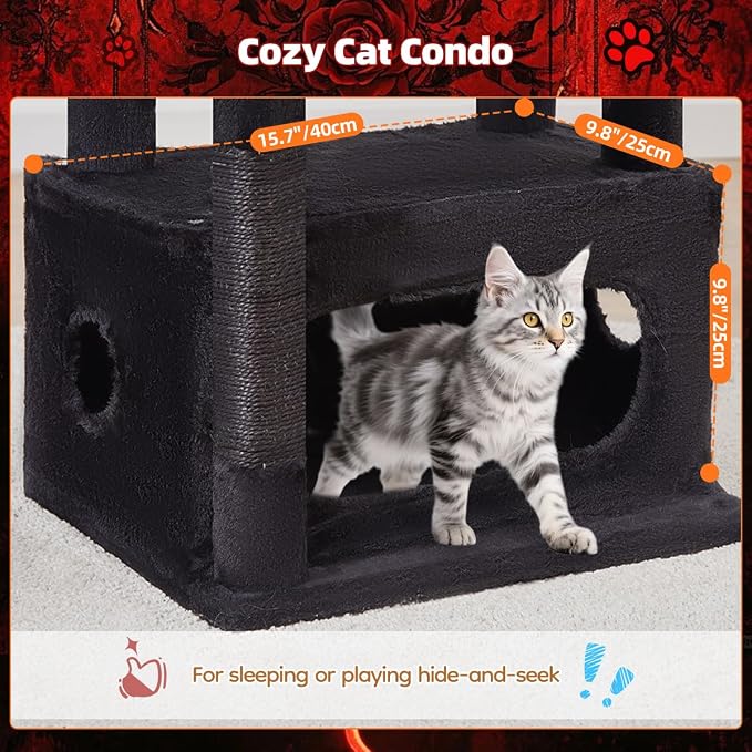 Taoqimiao Gothic Cat Tree, 38.5-Inch Cat Tower - Image 2