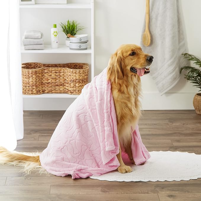 Bone Dry Embossed Bone Print Pet Blanket - Image 7
