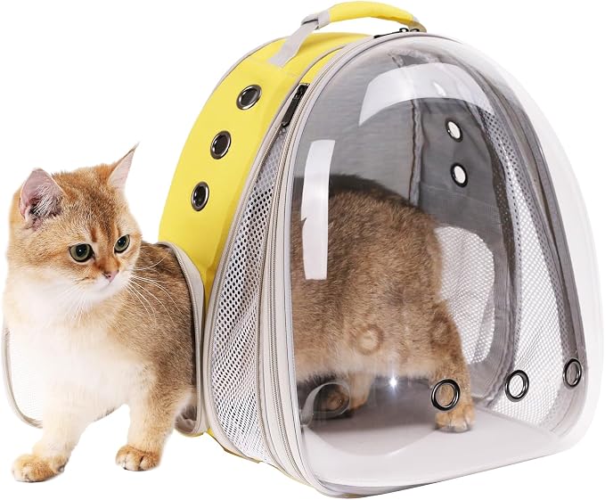 Front Extension Large Cat Backpack Carrier, Fit up to 20 lbs, Space Capsule - Image 6