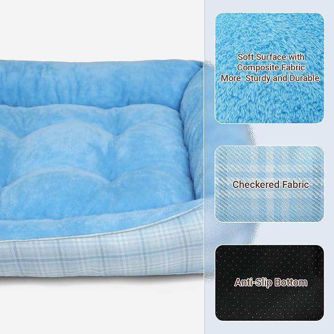 MIHIKK Rectangle Dog Beds for Large Dogs & Cats, Orthopedic Sleeping Pet Bed - Image 3