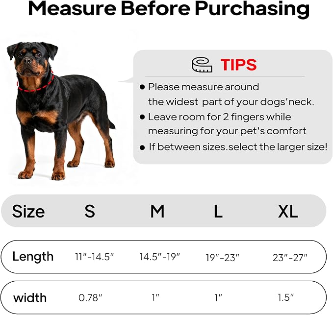 PetiFine Dog Collar with Metal Buckle, Heavy Duty Dog Collar with Soft Neoprene - Image 6
