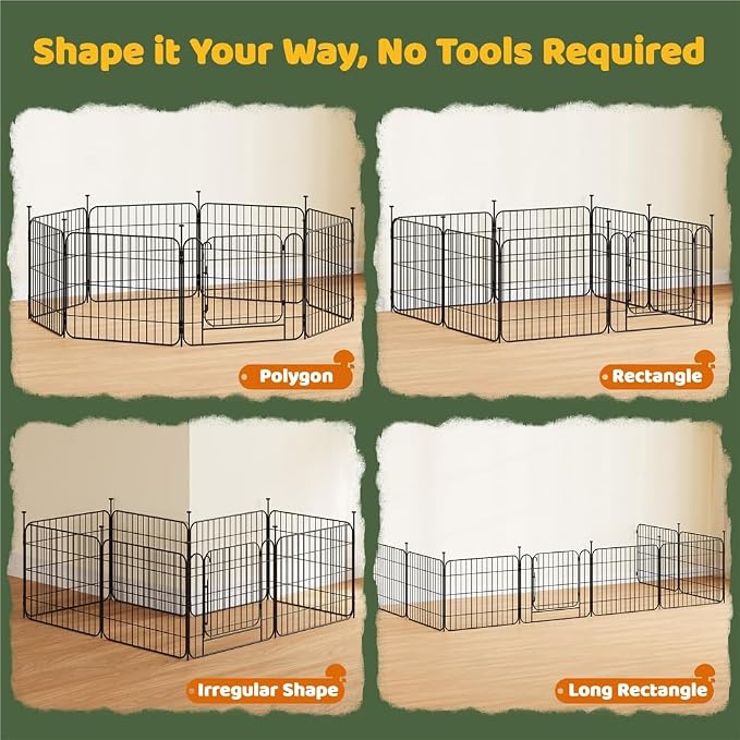 Yaheetech Expandable Dog Playpen, 16 Panel 20 inch Puppy Playpen - Image 5