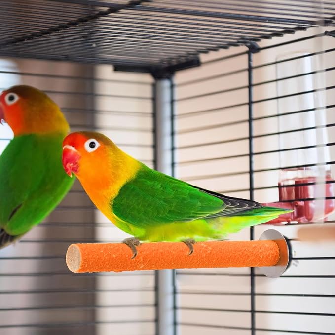 8 Pcs Bird Perch Stand Toy, Colorful Wood Parrot Perch Stand Platform Paw - Image 6