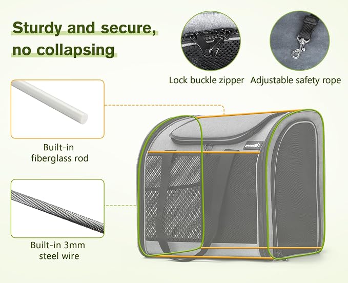 Pecute Cat Backpack with Widened Interior Space, Upgraded Dog Backpack Carrier - Image 4