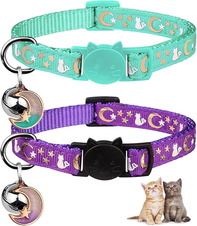 2PCS Breakaway Cat Collars by Baeuppit