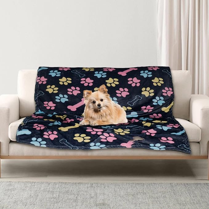 Dog Blankets for Large Dogs, Fuzzy Soft Pet Mat Throw Cover for Kennel Crate Bed - Image 5