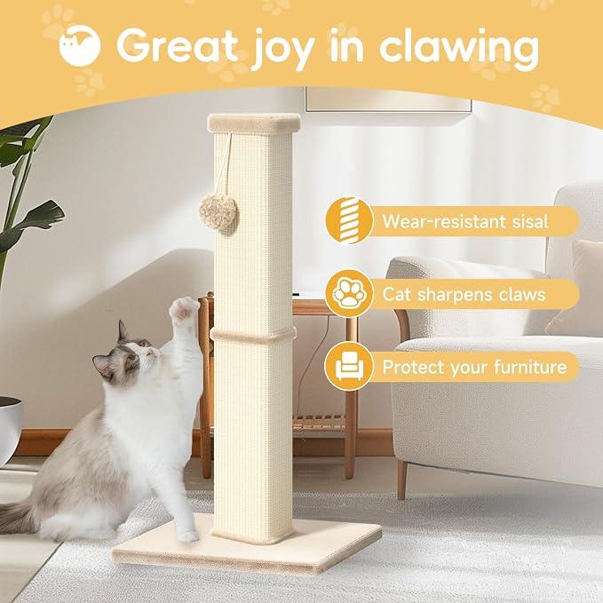 Cat Scratching Post, 32 Inch Tall Scratching Post - Image 2