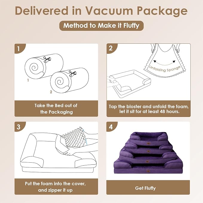 EHEYCIGA Orthopedic XL Dog Beds, Waterproof Memory Foam Dog Bed - Image 7