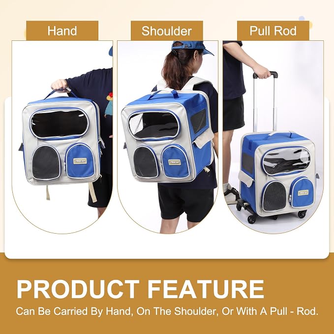 Pet Backpack Carrier, Portable and Ventilated, Nylon Dogs Cats and Small - Image 4