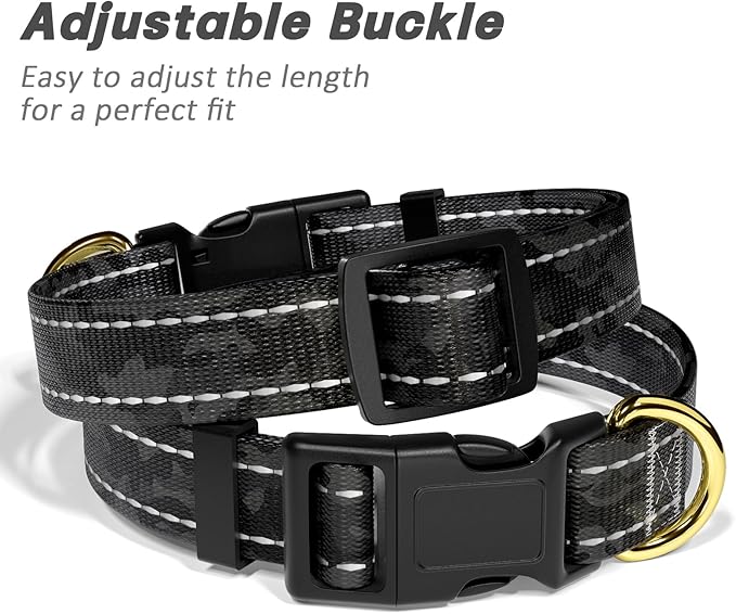 Reflective Dog Collar for Medium Dogs, Cute Camouflage Adjustable Heavy-Duty - Image 6