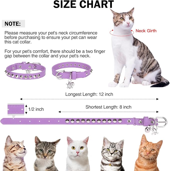 Leather Cat Collars for Boy Girl Cats - Image 5