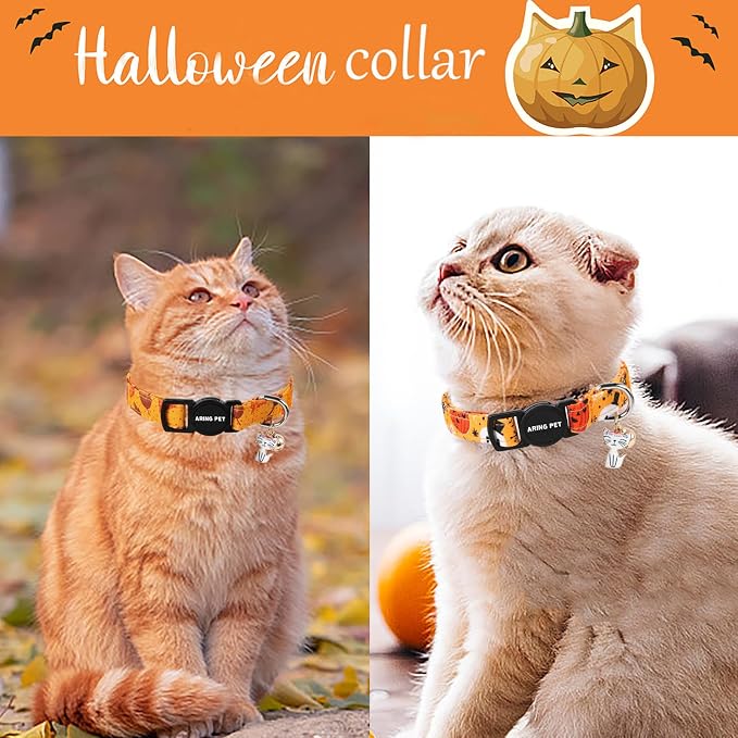 ARING PET 2 Pack Fall Cat Collars-Cute Breakaway Cat Collar - Image 3