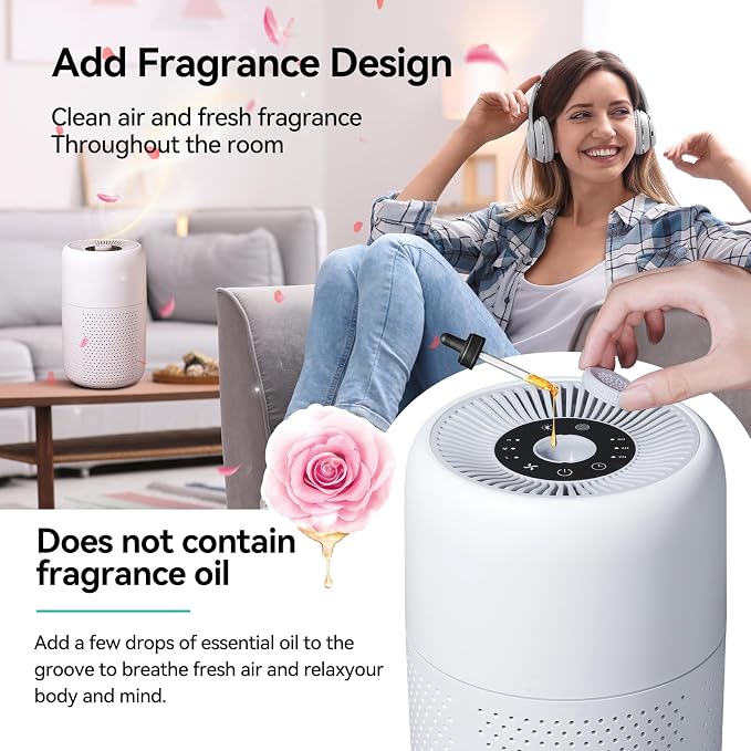 2 Pack YARIKI Air Purifiers for Bedroom Home - Image 2