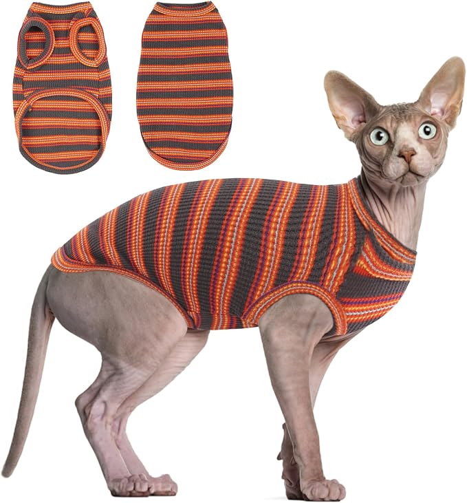 BRKURLEG Sphynx Hairless Cats Shirt Puppy Clothes Soft Cotton T-Shirts Cute by BRKURLEG