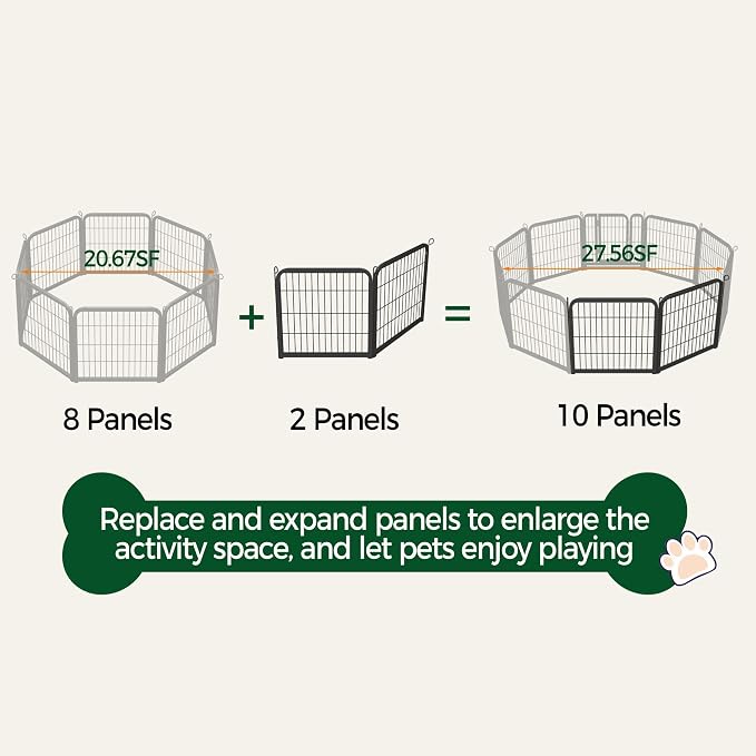 Yaheetech Dog Playpen, 24 inch 2 Panels Dog Pen - Image 6
