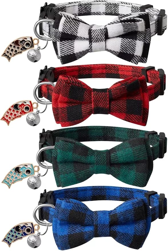 LLHK 4 Pack Small Fish Cat Collars by LLHK