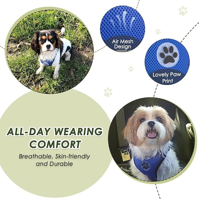 SlowTon Dog Seat Belt Harness for Car, Dog Car Harness Adjustable Mesh - Image 2