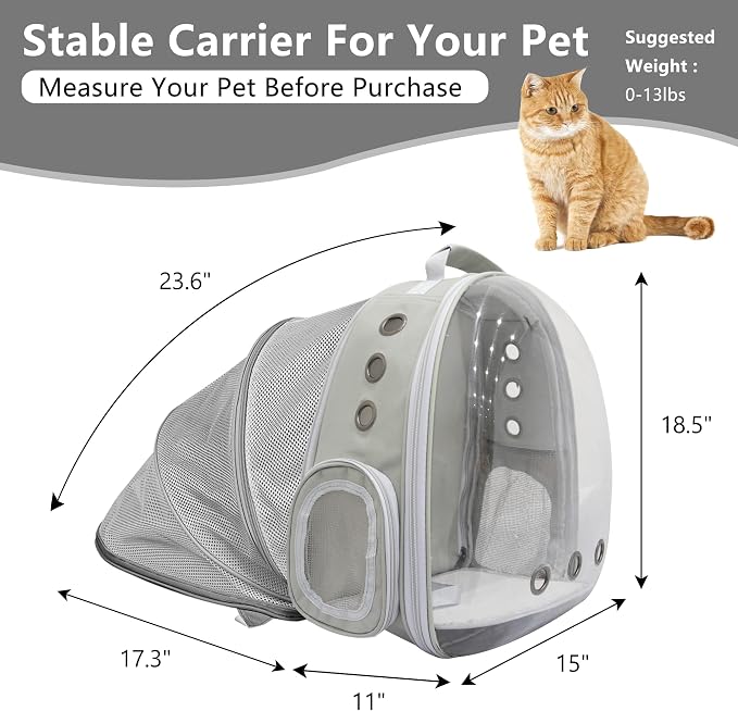Cat Backpack Carrier Back Expandable Bubble Pet Carrier Backpack - Image 2
