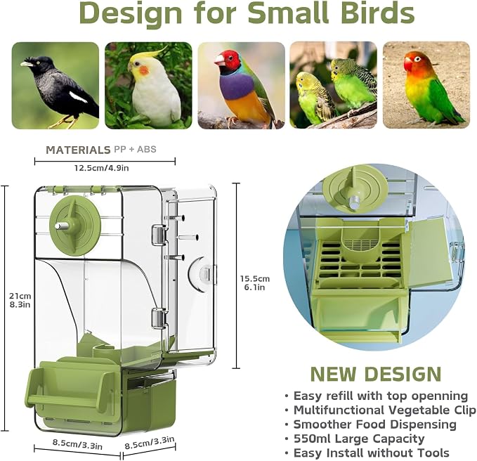 Automatic Bird Feeder, Bird Cage Feeder - Image 3