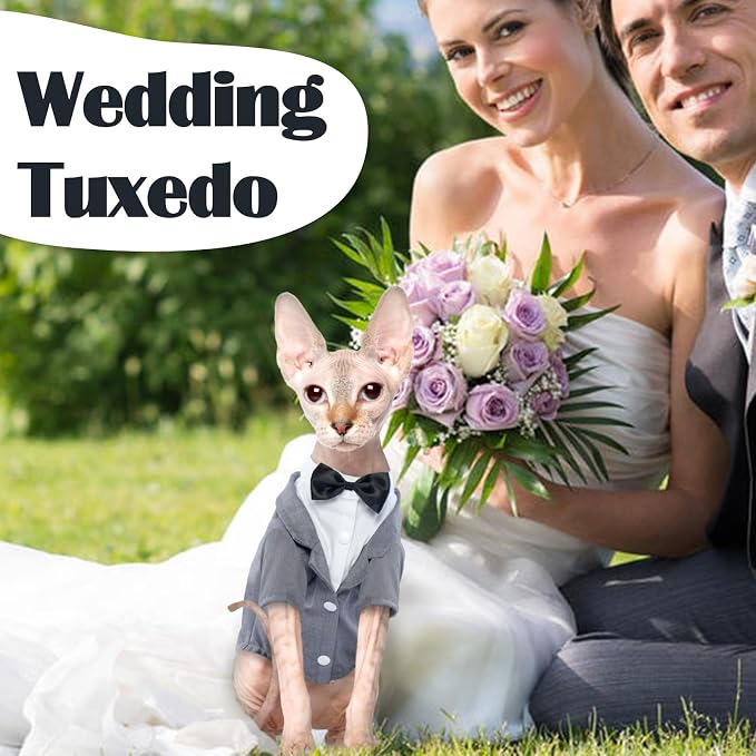 QBLEEV Cat Tuxedo Suit, Cat Halloween Costumes - Image 4