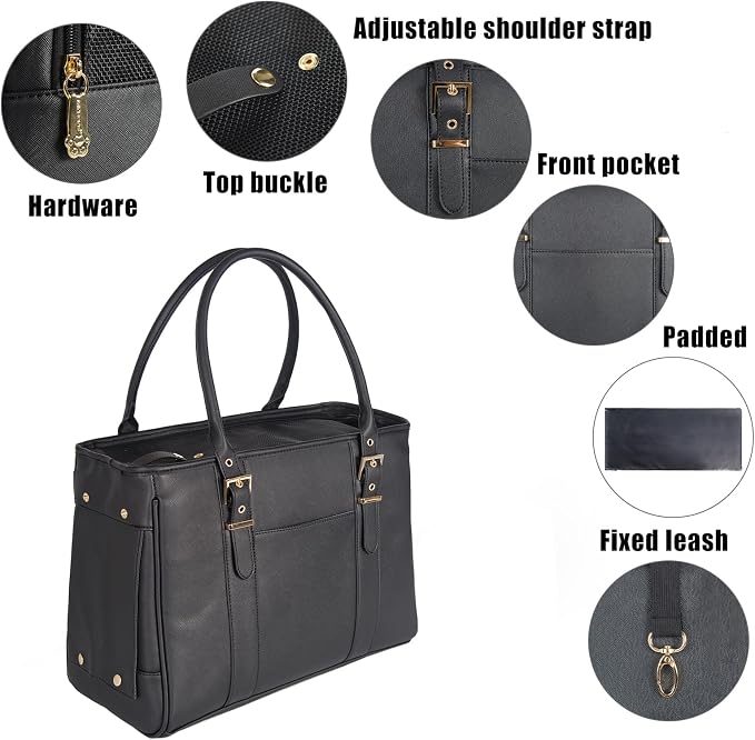 Fashion Pet Carrier Dog Purse Cat Bag Soft-Sided Carriers Travel Airline - Image 4