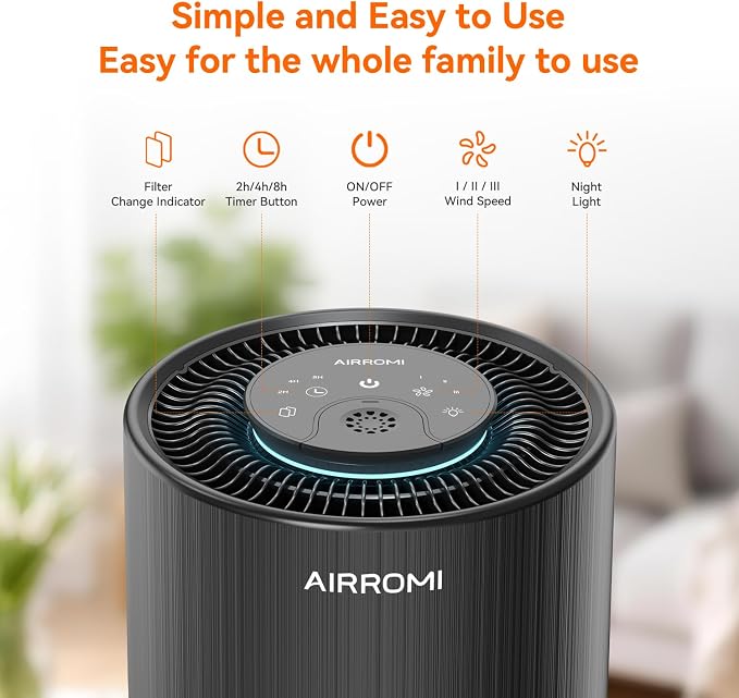 AIRROMI Air Purifier for Bedroom - Image 3