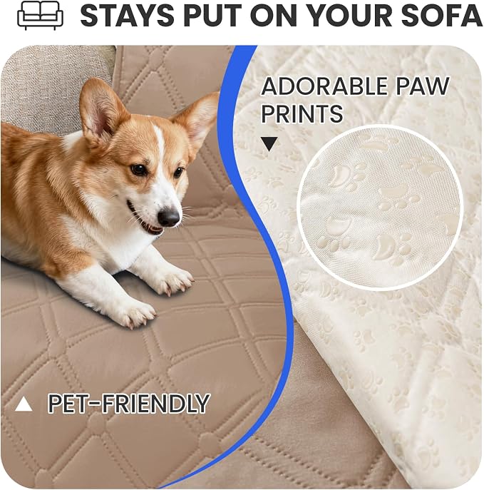 Waterproof Couch Covers for Pets, Waterproof Dog Bed Cover, Anti-Slip Soft Dog - Image 3