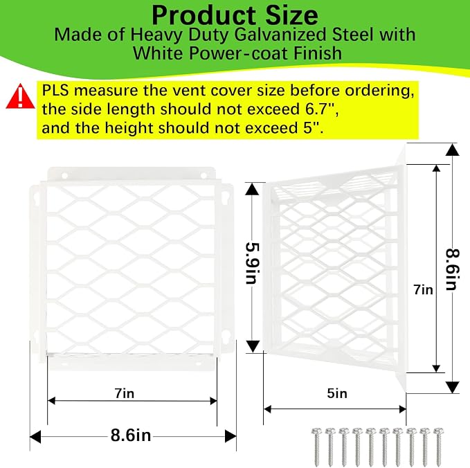 Dryer Vent Bird Guard, Dryer Vent Cover Guard - Image 2