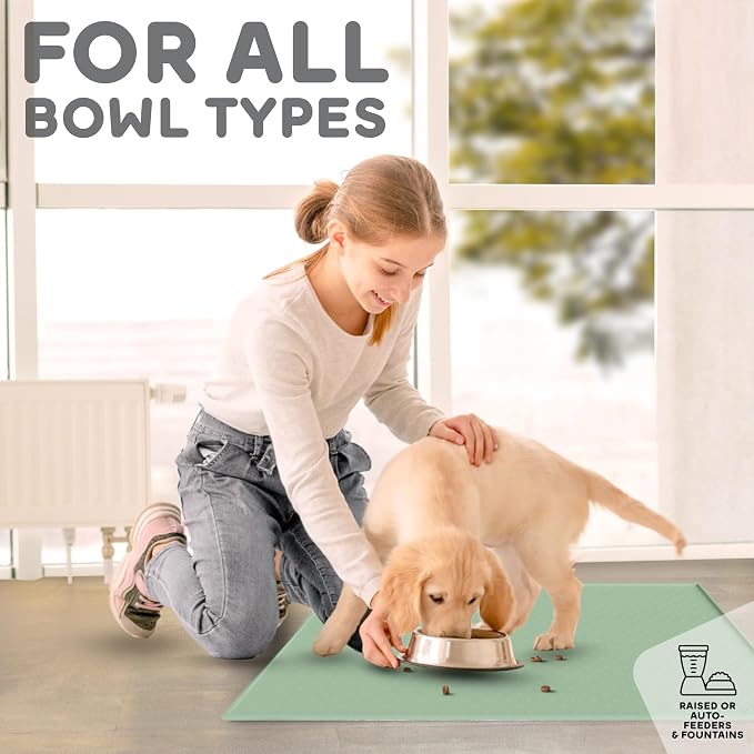 Dog Food Mat - 24x15 Raised Edges Dogs Mat - Image 6