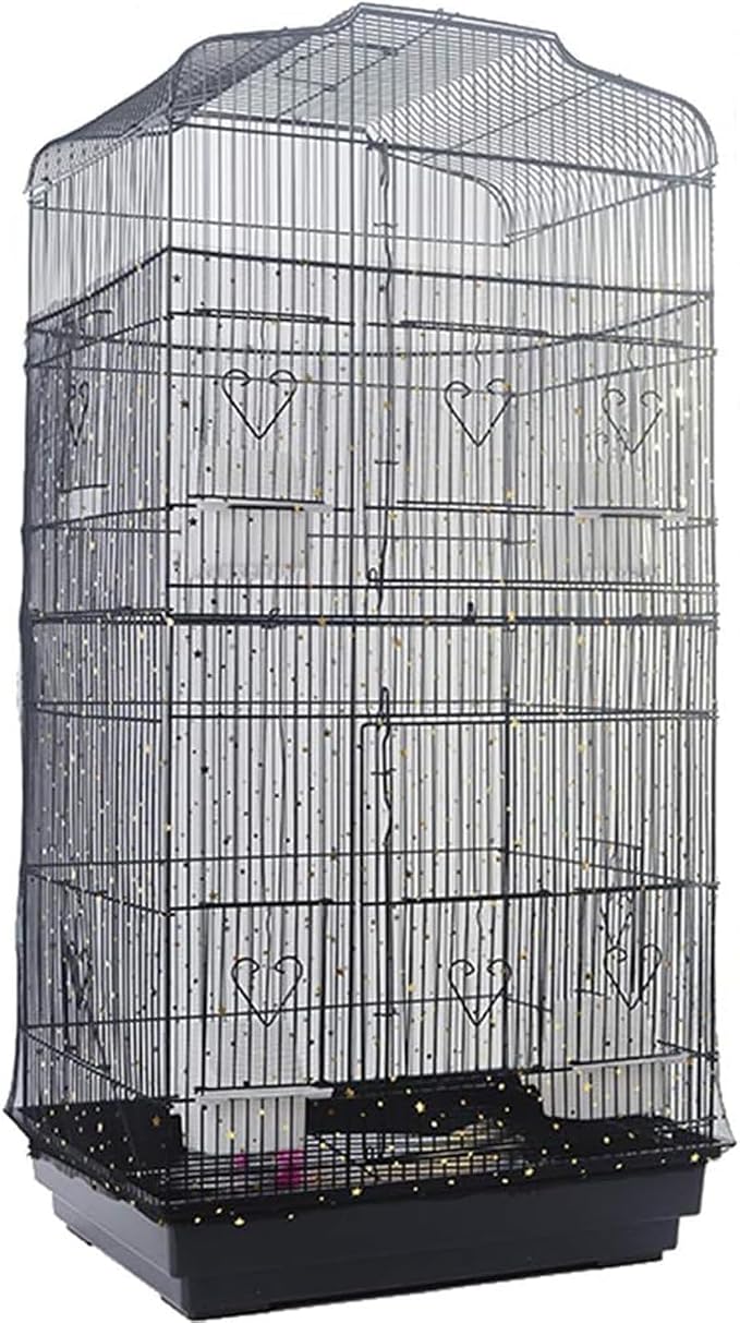 QBLEEV Extra Large 29.5" Mesh Bird Seed Catcher, Bird Cage Guard Cover by QBLEEV