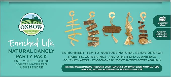 Oxbow Enriched Life Natural Dangly Party Pack, Rabbit Toys, Guinea Pig Toys - Image 10
