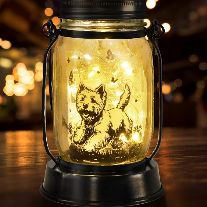 Yorkie Dog Gifts for Women/Men Yorkshire Terrier Solar Lanterns Mom Birthday - Image 9