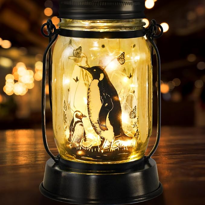 Penguin Gifts for Women/Men Penguin Solar Lanterns Mom Birthday Animal Lovers by kyoryuger