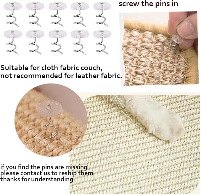 HAOZAIKEJI Cat Scratcher Mat Sofa Protector Natural Sisal Cat Scratching Mat - Image 5