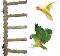 Allazone 3 PCS Nature Wood Bird Ladder Perch Nature Wood Stand Parrot Chew Toy by Allazone