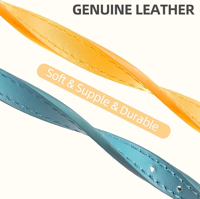 PUPTECK 2 PCS Soft Genuine Leather Cat Kitten Collar - Image 4