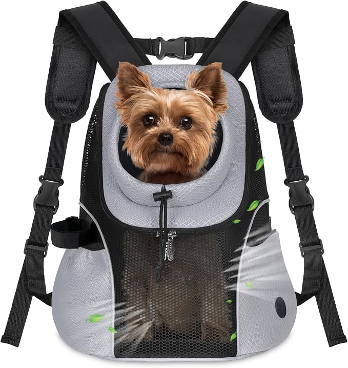 WOYYHO Pet Dog Carrier Backpack Small Dog Front Backpack Ventilated Mesh Dog by WOYYHO