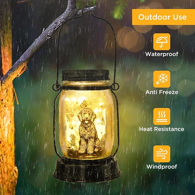 kyoryuger Goldendoodle Gifts for Women/Men Poodle Solar Lanterns Dog Mom - Image 6