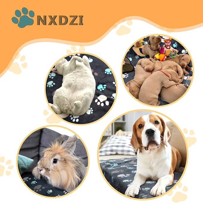 Dog Blankets for Large Dogs, 3 Pack Blanket Washable 41" x 31", Fuzzy Soft Pet - Image 3