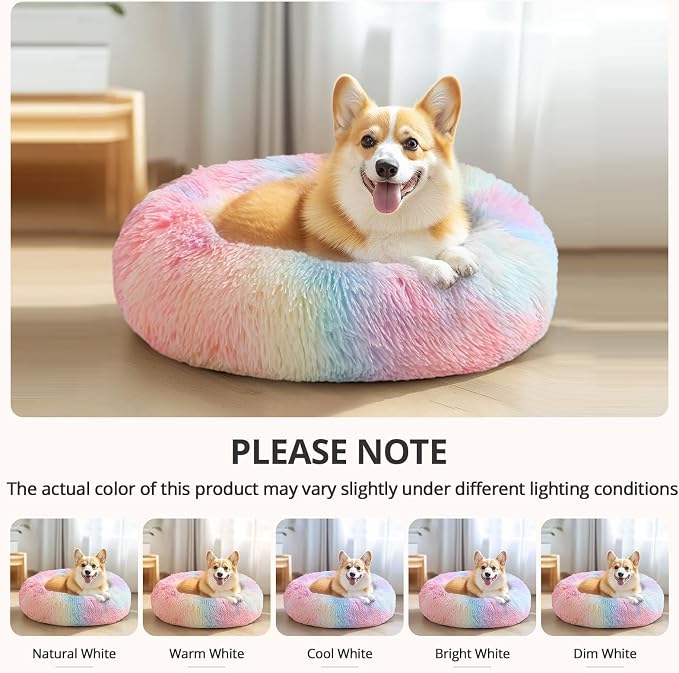 JOLLYVOGUE Calming Dog Bed Large Size Dog, Anti-Anxiety Donut Large Pet Bed - Image 6