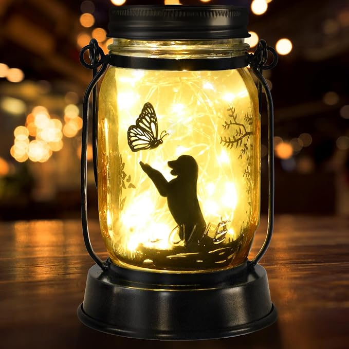 kyoryuger Dog Solar Lanterns Retriever Dog Solar Lights Golden Retriever Gifts by kyoryuger
