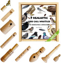 ZDH 9-Piece Wooden Bird Call Set – Handcrafted Bird-Call in Acrylic Wooden Box by Unknown