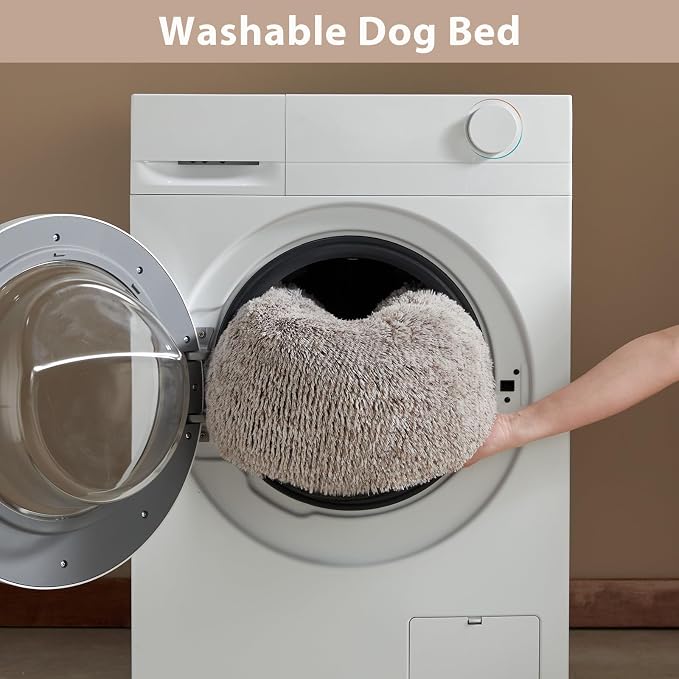 WNPETHOME Calming Dog Bed Cat Bed Donut, Faux Fur Pet Bed Self-Warming Donut - Image 6