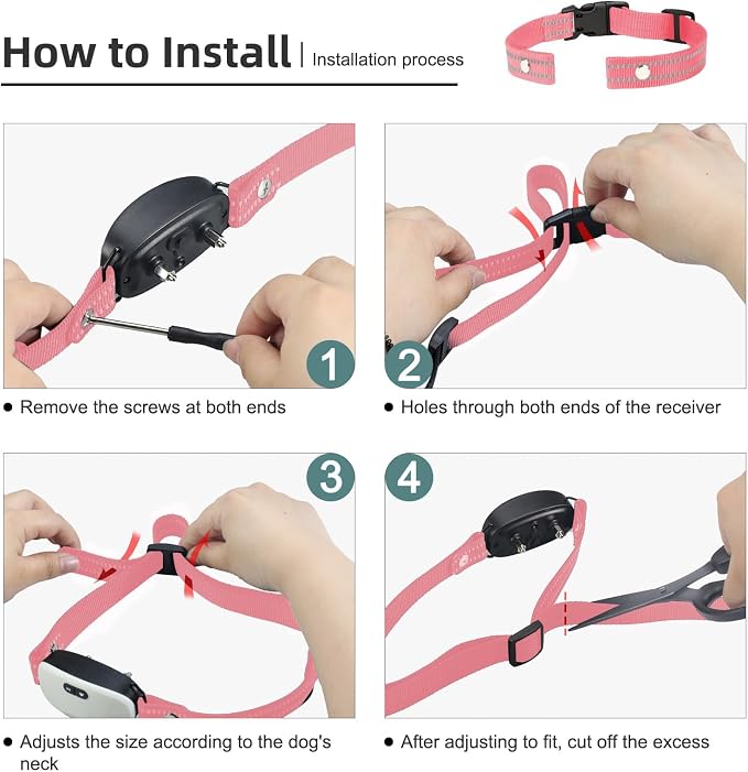 Collar Replacement Strap, Reflective Replacement Nylon Collar Strap Dog GPS - Image 6