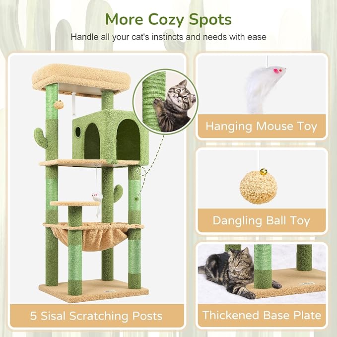 Globlazer Cactus Cat Tree Tower - Image 5