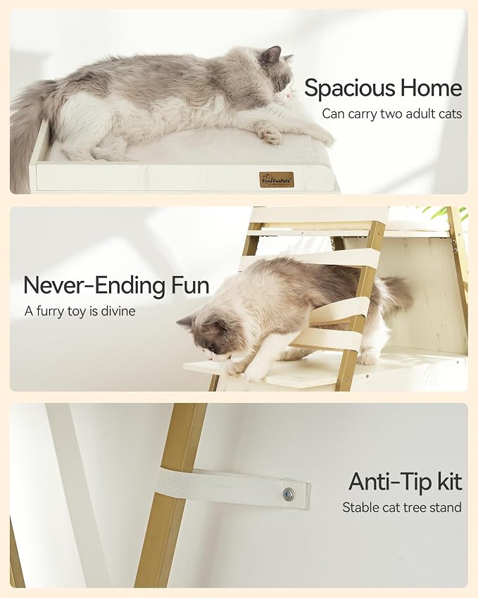 FourFurPets 72.4" Cat Tree, Modern Cat Tower - Image 6