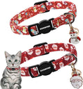 2 Pack Christmas Cat Collars Breakaway by DOGWONG